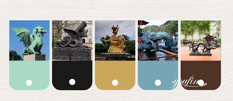 More color options for bronze dragon sculpture fountains