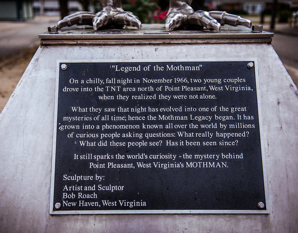 Mothman statue marker