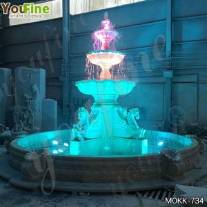  » Natural Marble Outdoor Water Fountain with Lights Manufacturer MOKK-734
