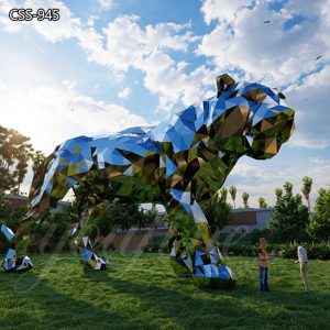 » Newest Geometric Stainless Steel Tiger Sculpture Supplier