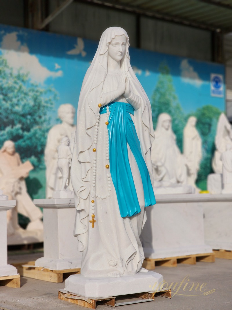 Our Lady of Lourdes Marble Statue (1)