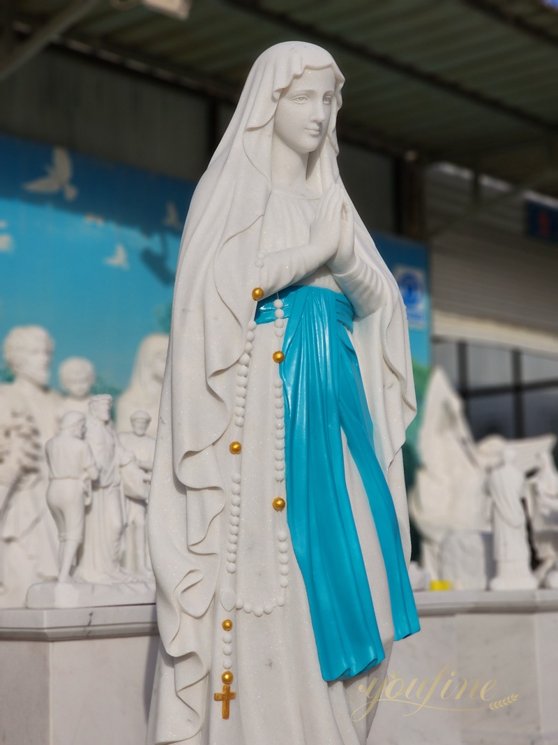Our Lady of Lourdes Marble Statue (1)
