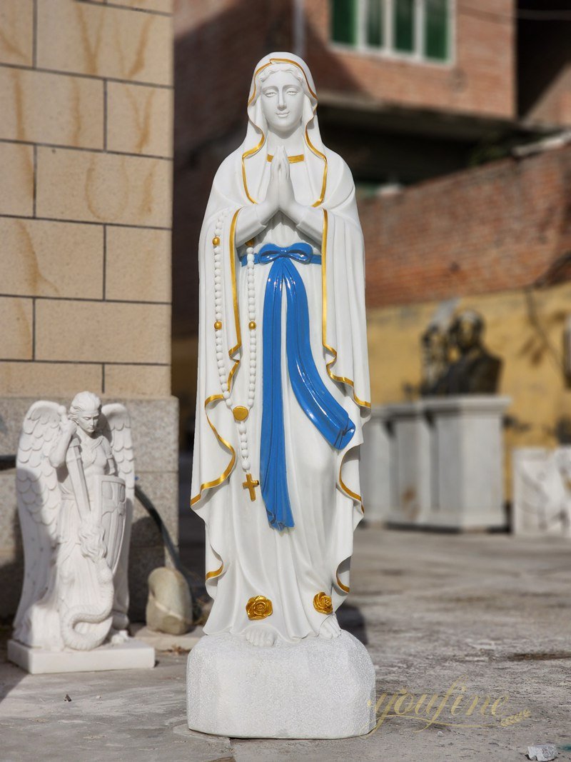 Our Lady of Lourdes Marble Statue (1)