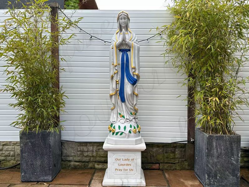 Our Lady of Lourdes outdoor statue Feedback from British Backyard