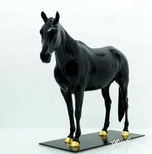  » Outdoor Bronze Black Horse Statue Garden Decor for Sale BOKK-229