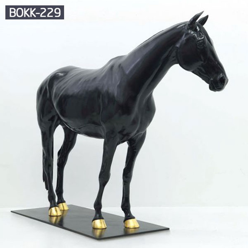  » Outdoor Bronze Black Horse Statue Garden Decor for Sale BOKK-229 Featured Image