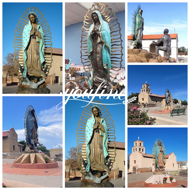 Outdoor Bronze Our Lady of Guadalupe Statue Application
