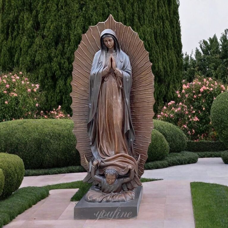 Outdoor Garden Catholic Bronze Rosa De Guadalupe Statue