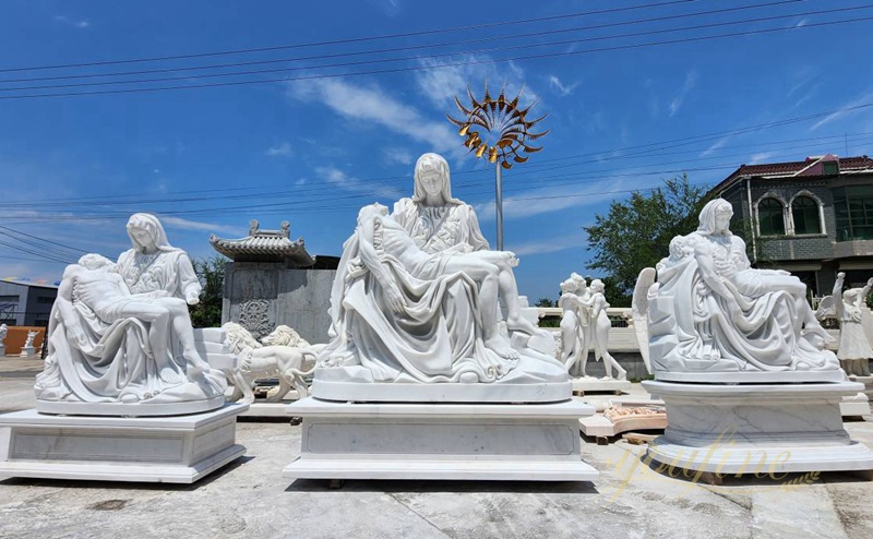 Outdoor-Catholic-Marble-Pieta-Statue-for-Sale