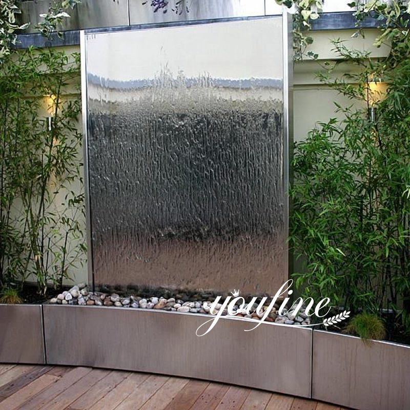 Outdoor Contemporary Stainless Steel Water Fountain for Sale (3)