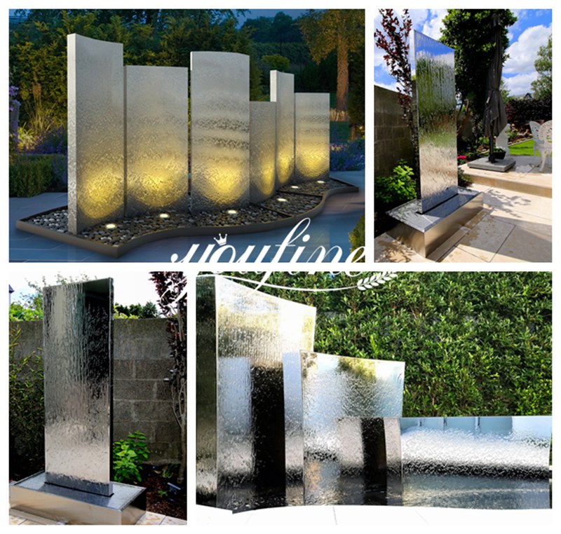 Outdoor Contemporary Stainless Steel Water Fountain for Sale (6)