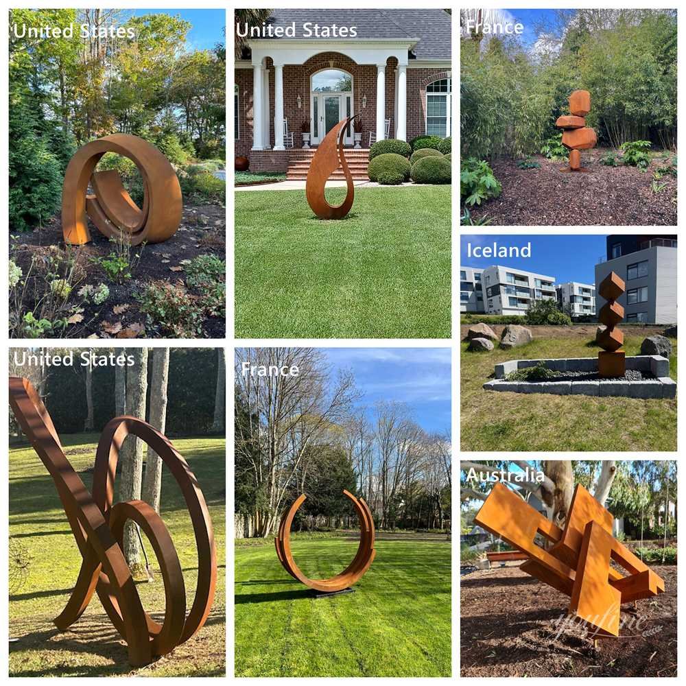 Outdoor Corten steel sculpture customer feedback
