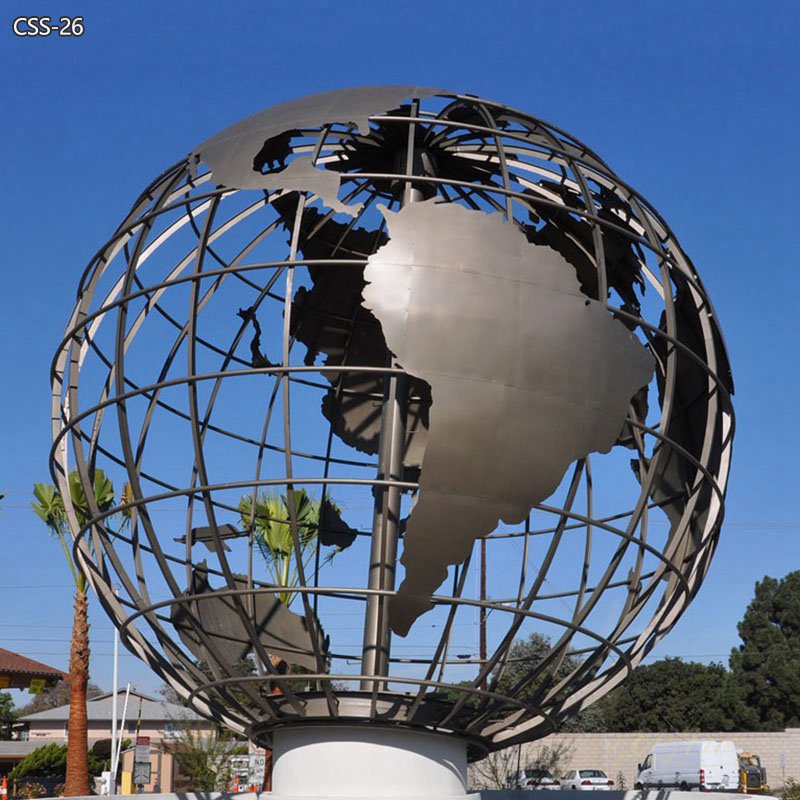 Outdoor Fantastic Large Stainless Steel Globe Sculpture Manufacturer
