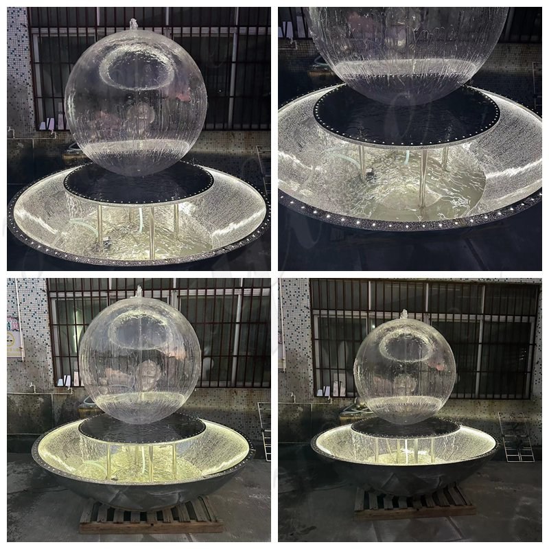 Outdoor High-Quality Stainless Steel Sphere Water Fountain for Sale (10)