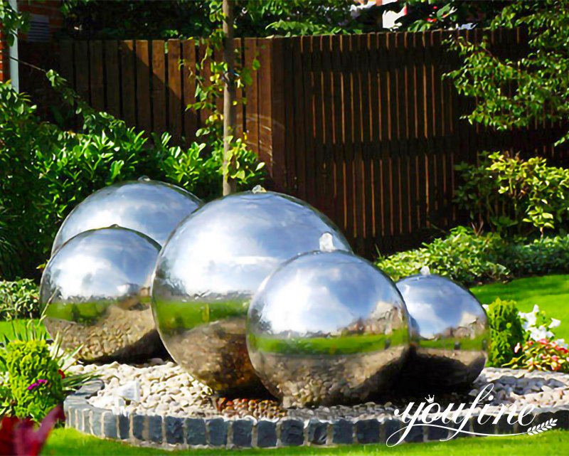 Outdoor High-Quality Stainless Steel Sphere Water Fountain for Sale (12)