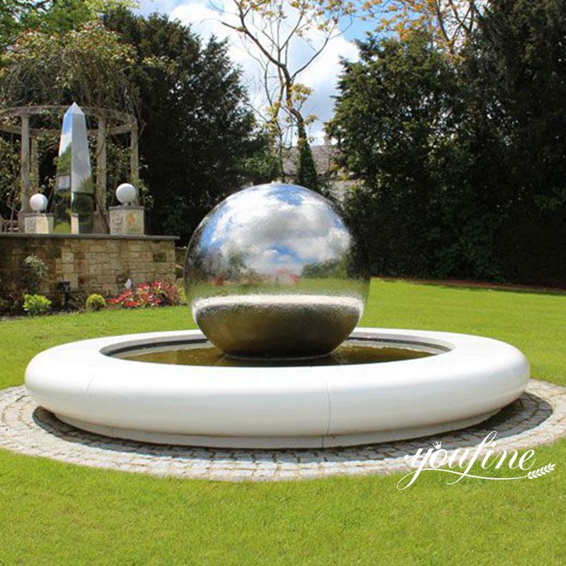 Outdoor High-Quality Stainless Steel Sphere Water Fountain for Sale (5)