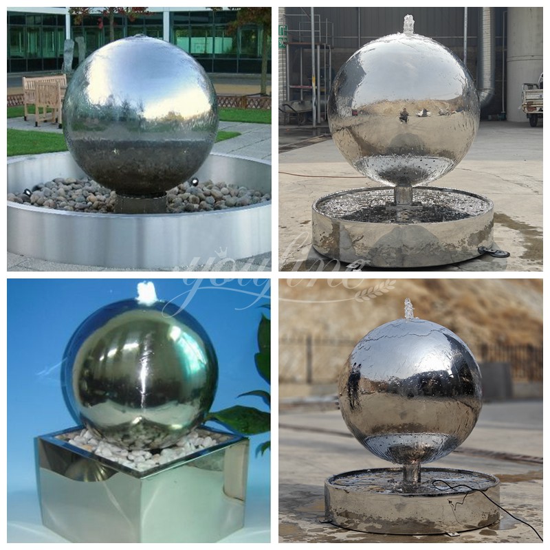 Outdoor High-Quality Stainless Steel Sphere Water Fountains for Sale (11)