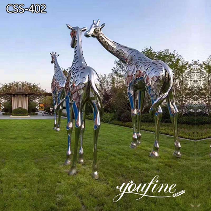 Outdoor Large Metal Giraffe Sculpture Factory Supply CSS-402 (2)