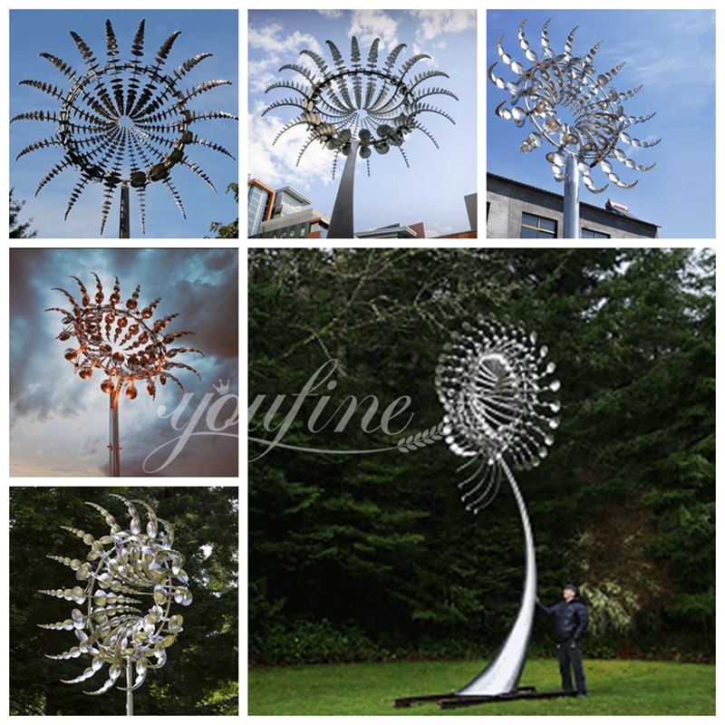 Outdoor Large Metal Kinetic Wind Spinners Sculpture for Sale