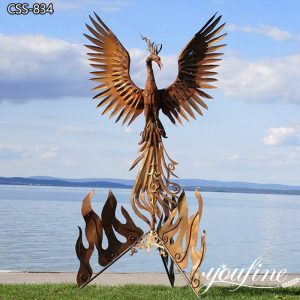  » Outdoor Modern Abstract Metal Phoenix Sculpture for Sale CSS-834