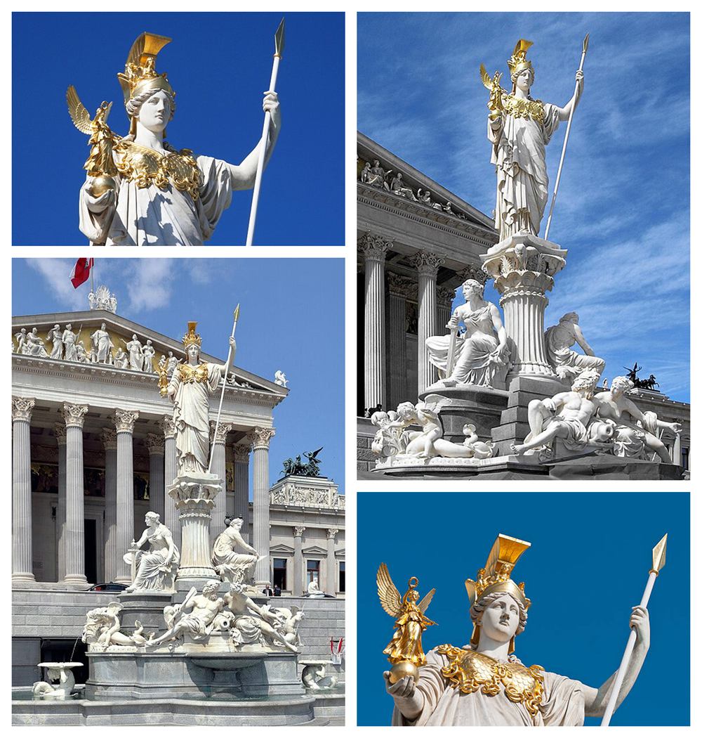 Pallas Athena Fountain Pallas Athene Brunnen in Vienna, Austria