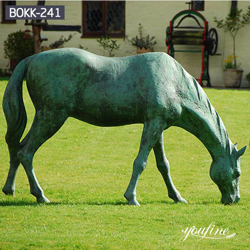 Patina Bronze Outdoor Life Size Horse Statue Factory Supplier BOKK-241