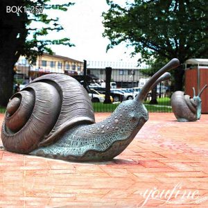 Patina Large Bronze Snail Sculpture Outdoor Decor for Sale BOK1-257