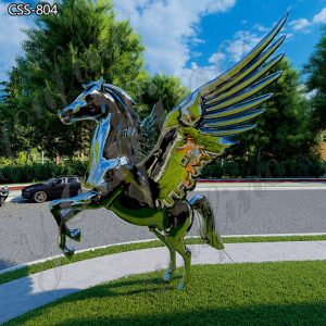  » Mirror-like Metal Pegasus Statue Garden Decor for Sale CSS-804