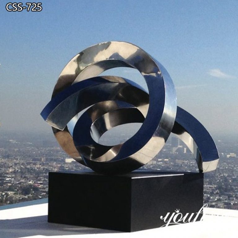 Polished Stainless Steel Abstract Art Sculpture for Sale CSS-725 (2)