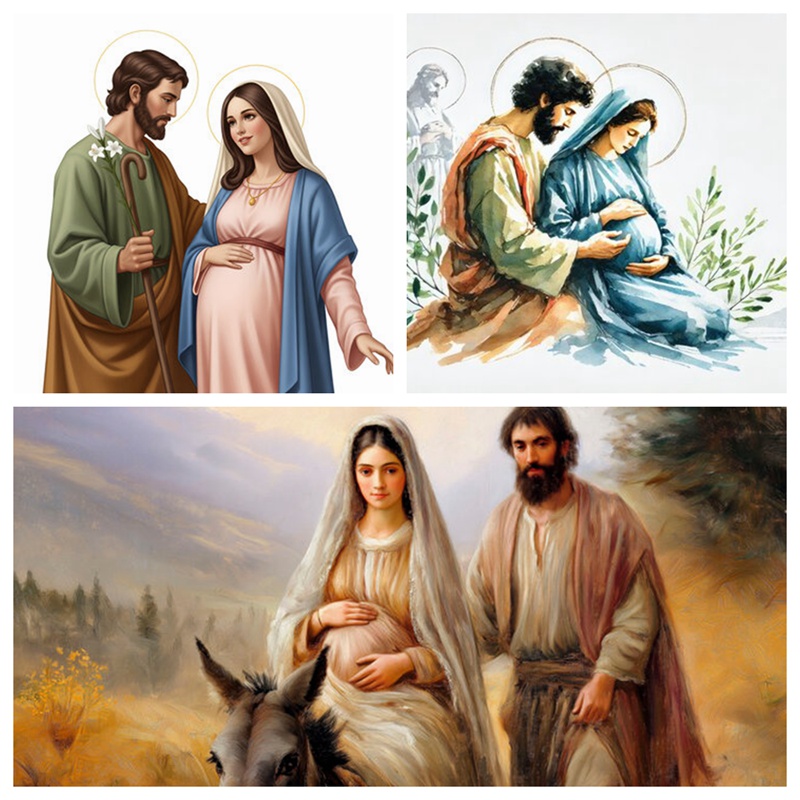 Pregnant Mary Mother Drawings