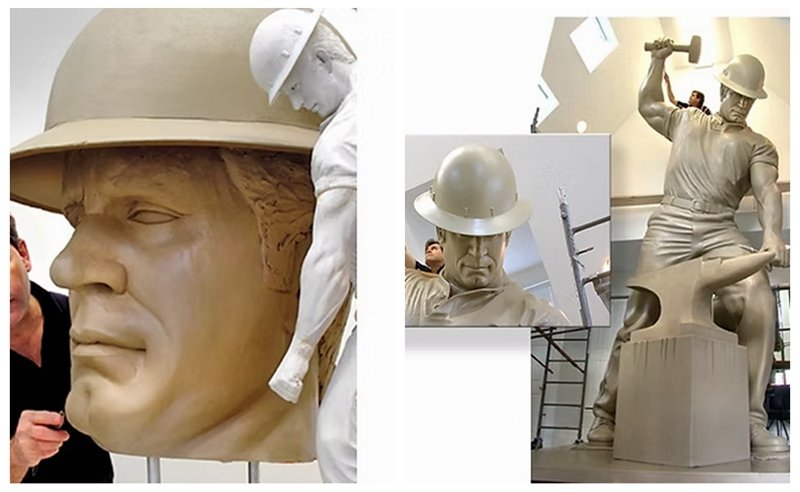 Purdue Boilermaker statue clay model