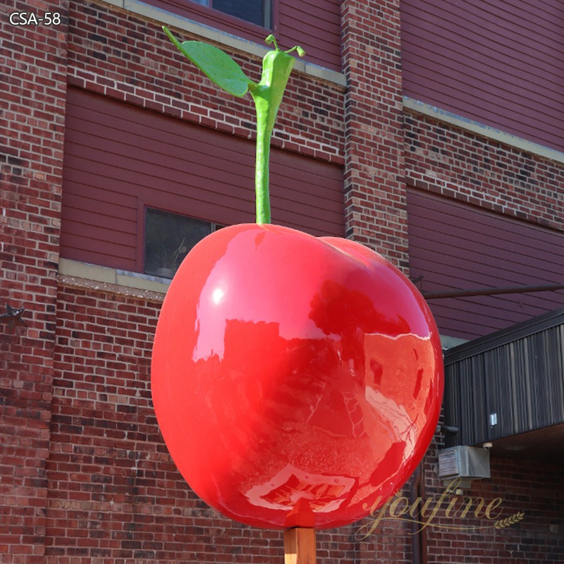 Realistic Metal Large Cherry Sculpture for Outdoor