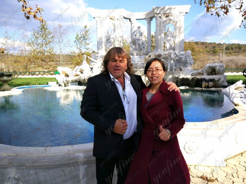 Return visit to the European marble Trevi Fountain