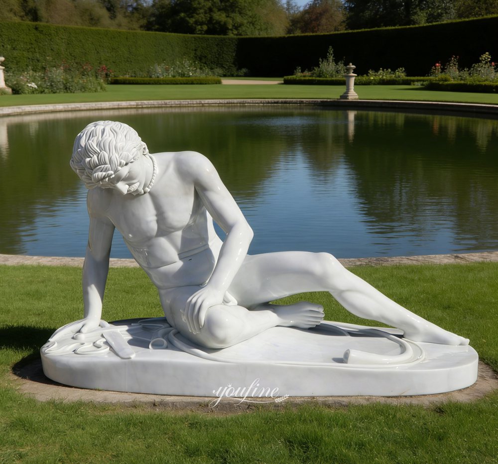 Roman Marble Dying Gaul Statue Replica
