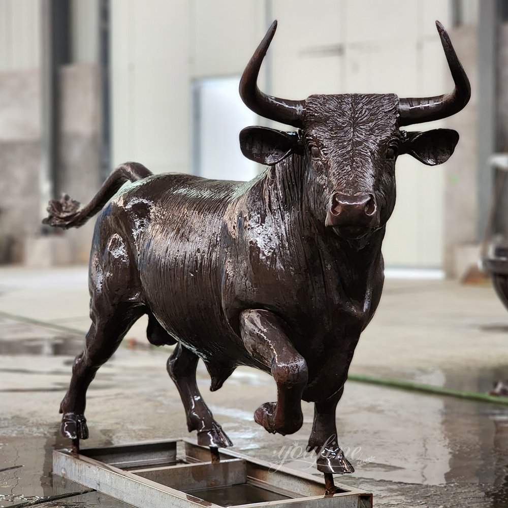 Running Bull Statue (After the Patina)