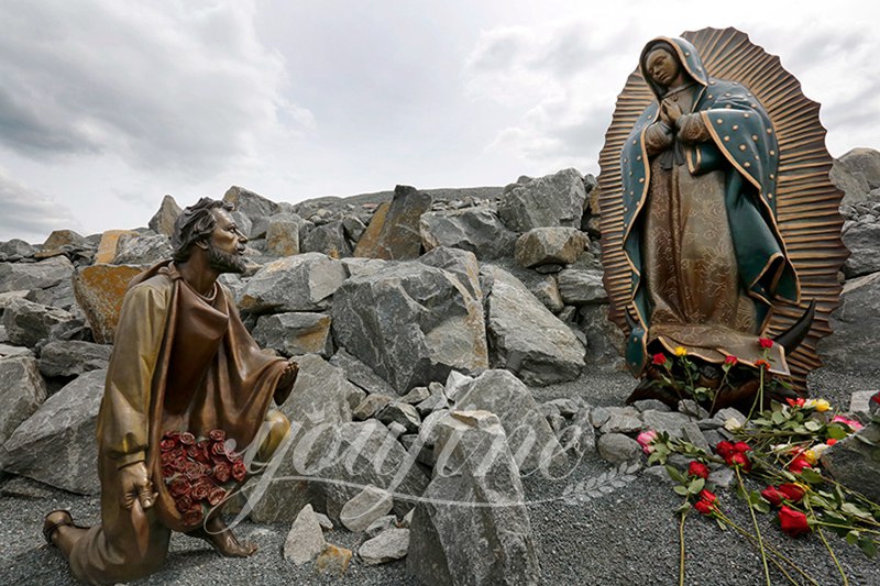 Saint Juan Diego Statue and Our Lady of Guadalupe Statue