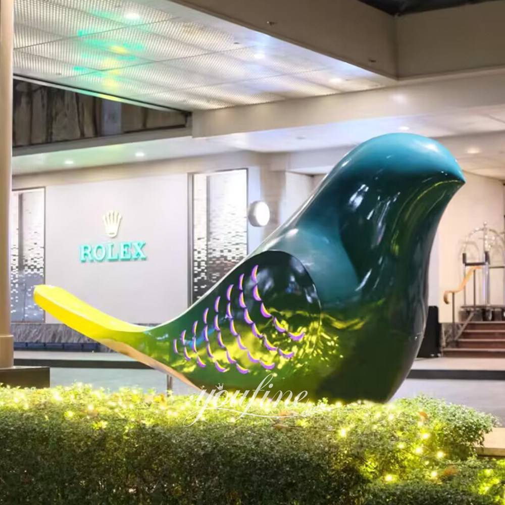 Singapore Hotel's Colorful Large Stainless Steel Bird Sculpture Feedback