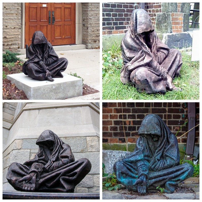 Sitting Bronze Homeless Jesus Sculpture