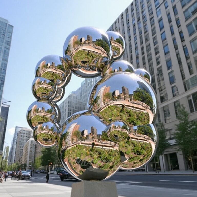 Hand Made Stainless Steel Ball Sculpture for Urban Decor