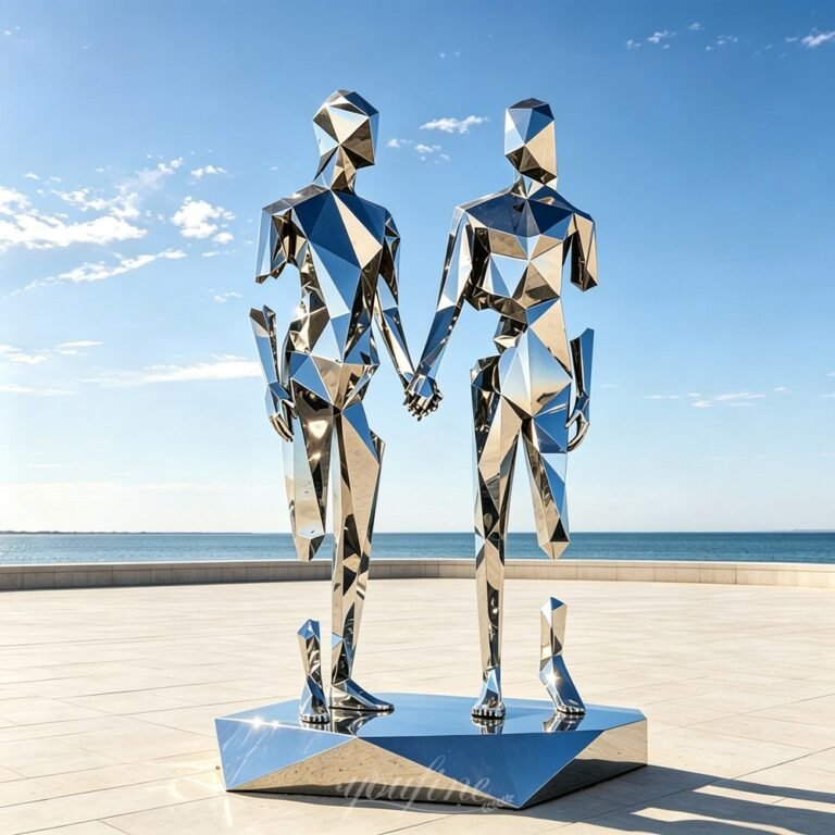 Stainless Steel Broken But Together Statue Replica for Seaside Square