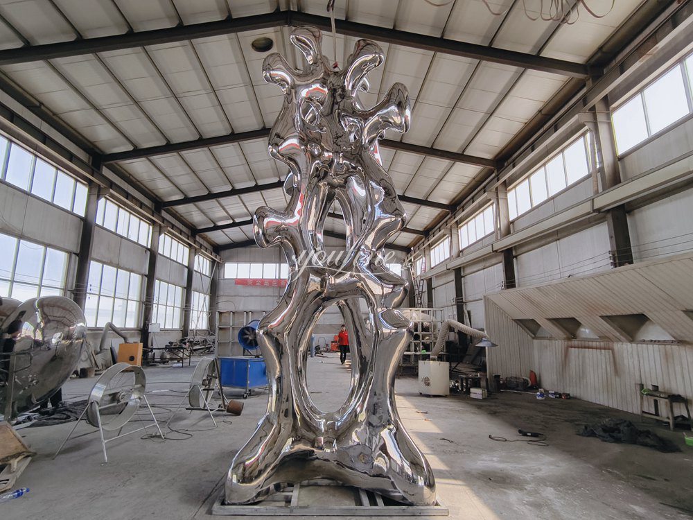 Stainless Steel Coral Sculpture Finished Display