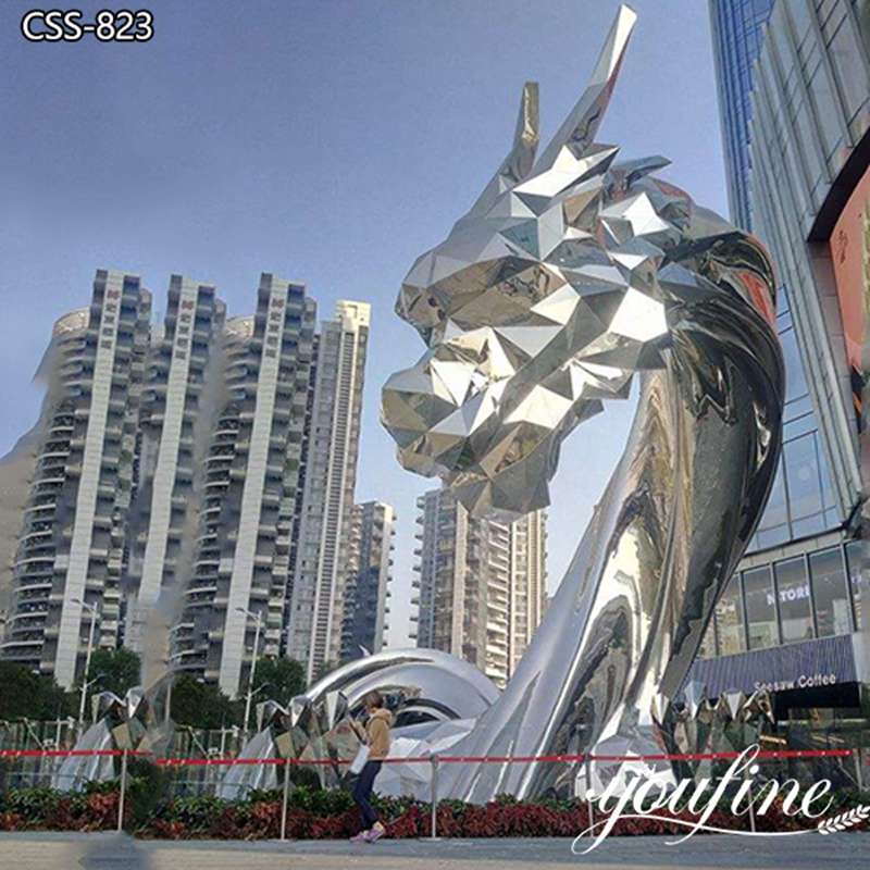 Stainless Steel Dragon Sculpture - YouFine Sculpture (2)