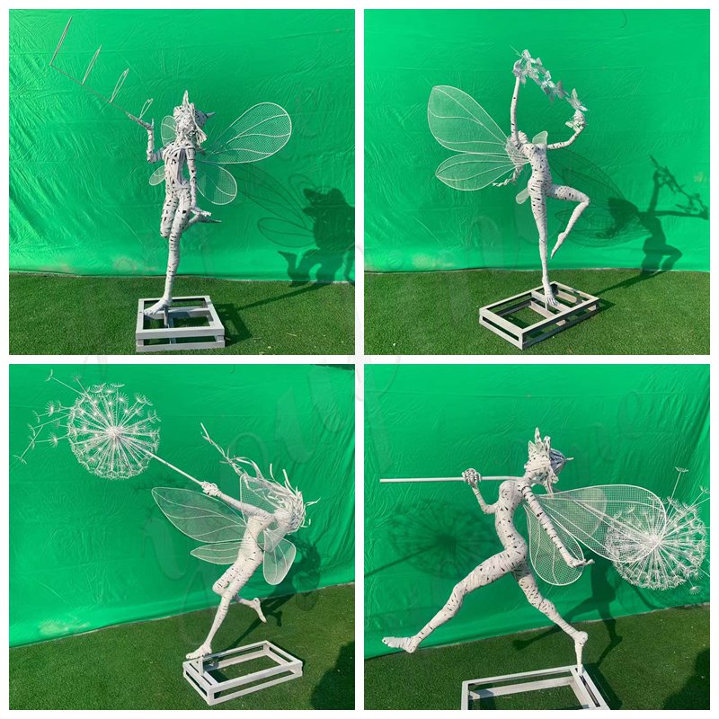 Stainless Steel Fantasy Wire Fairy Sculptures in YouFine Factory