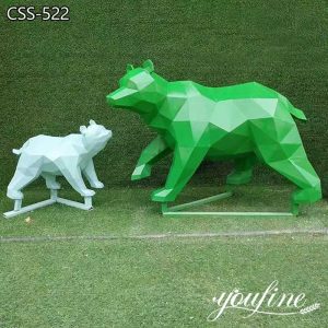  » Stainless Steel Geometric Bear Sculpture Outdoor Decor Supplier CSS-521
