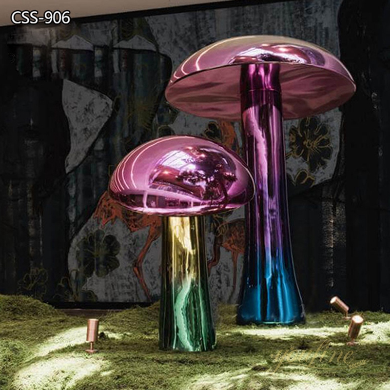 Stainless Steel Large Mushroom Sculpture for Sale