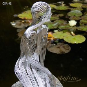  » Stainless Steel Magic Wire Mermaid Sculpture for Sale
