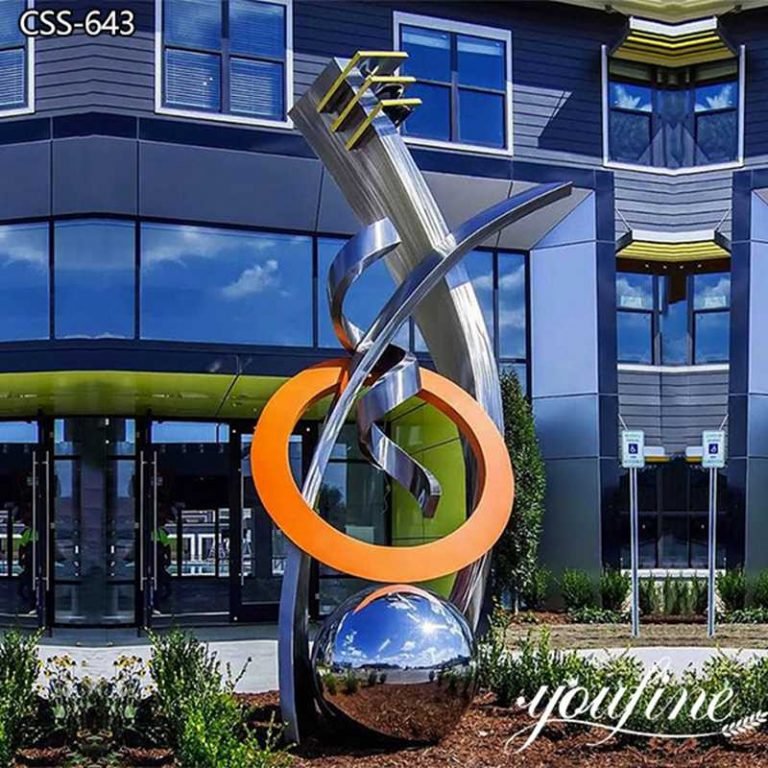 Stainless Steel Modern Outdoor Sculpture Art Decor Supplier CSS-643