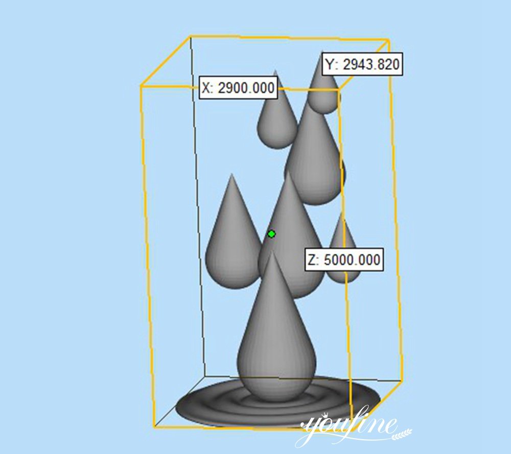 Stainless Steel Water Drop Sculpture Design