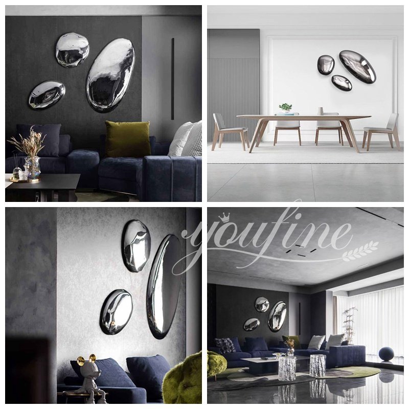 Stainless Steel Water Drop Wall Art Application