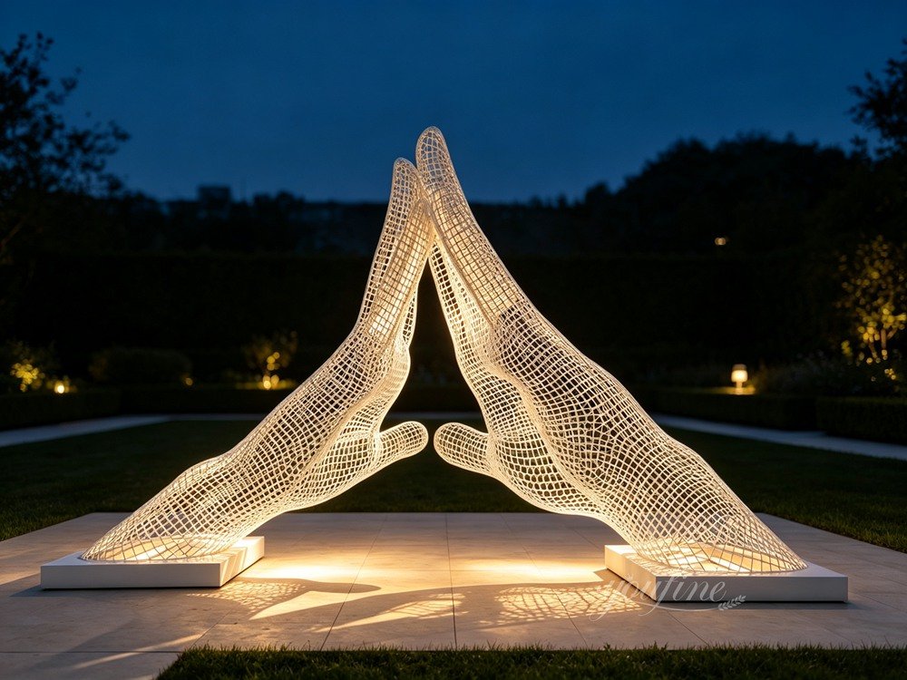 Stainless steel wire mesh sculpture for art garden